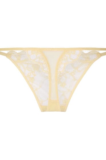 Hunkemöller Hoog Uitgesneden String Prina Geel