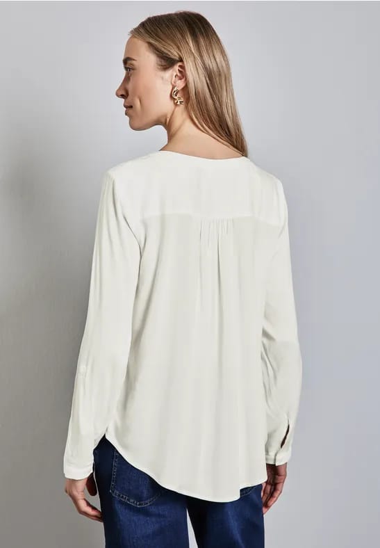 Basic blouse in effen kleur