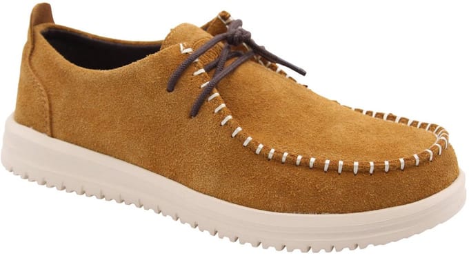 HEYDUDE - Wally NXT Moc Heren Mocassins Suede Spice Brown/Wood Ash - Maat 44