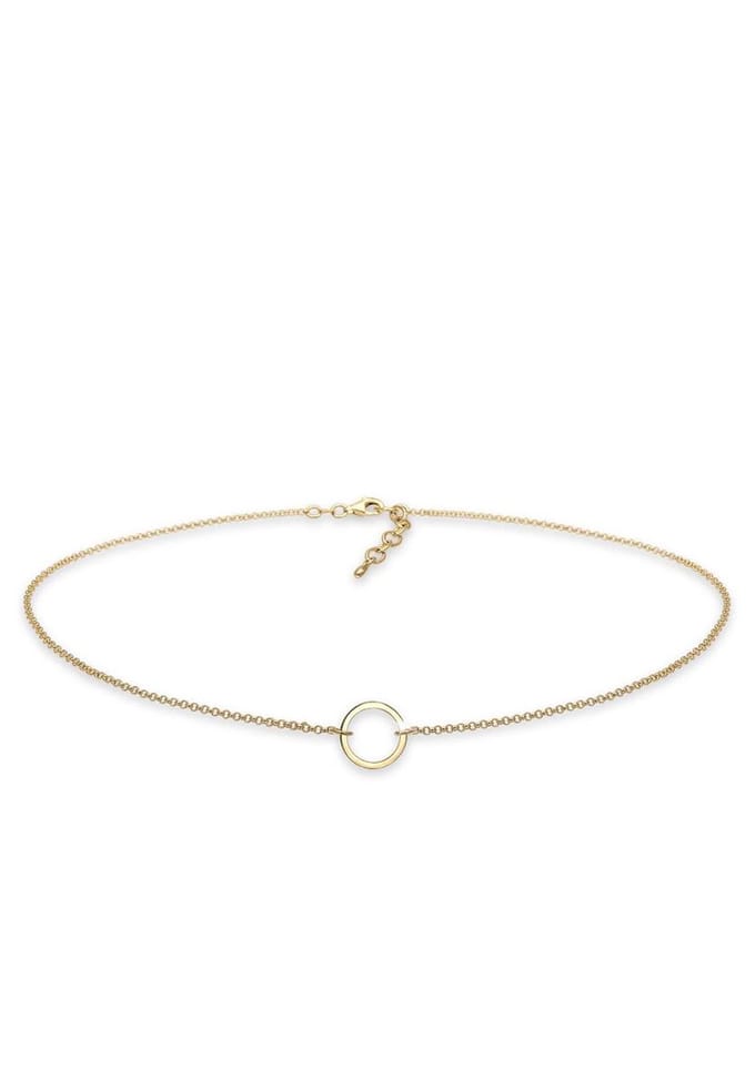 Elli Halsketting Chokerketting 925 Sterling Zilver verguld