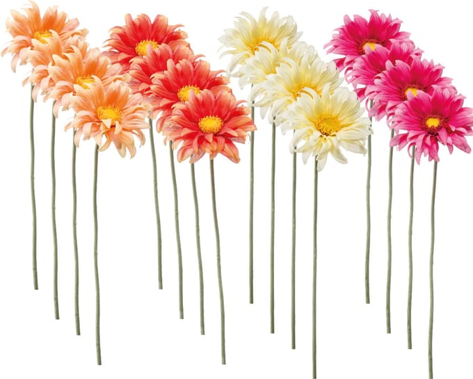 Emerald - Kunstbloem Gerbera Mini 50cm - Set van 16 - Kunstplant voor binnen