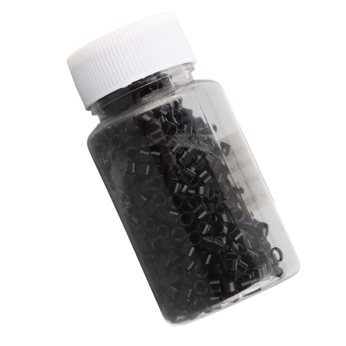 1000 stuks Aluminium Micro Links Ringen Kralen Schroef Micro Ringen Hairextension Tool Zwart white