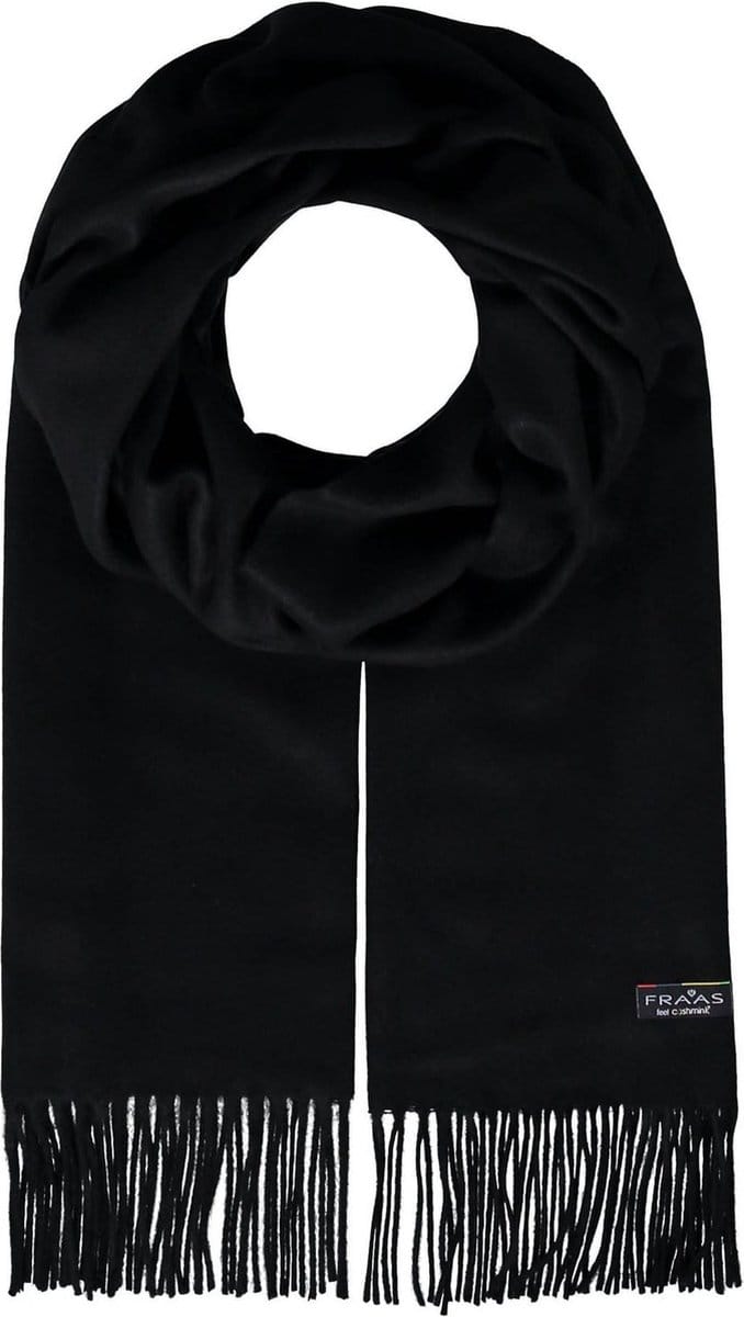 FRAAS Sjaal Pure Polyacrylic Scarf Black Zwart
