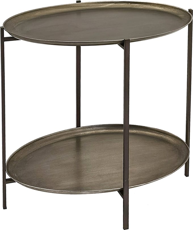 Clayre & Eef Bijzettafel 65x45x61 cm Bruin Ijzer