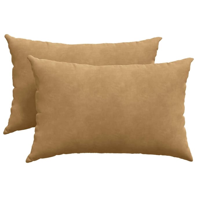 vidaXL - Zitkussens - 2 - pcs - Bruin - 60 - x - 40 - cm - Corduroy - stof