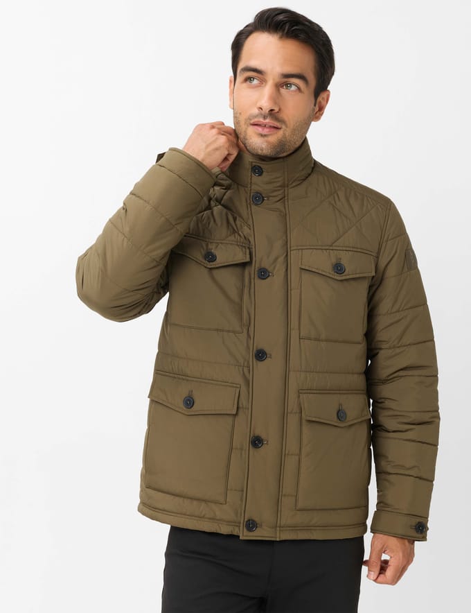 Brax Heren Jas  Style GEORGE khaki Groen Khaki, groen - khaki, maat 4XL