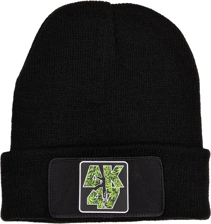 Lauren Rose - Cuffed Beanie - AK47 Patch - Muts - 420 Collection - Zwart