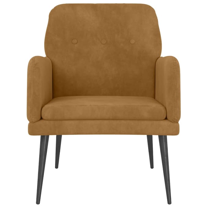 vidaXL - Fauteuil - 62x79x79 - cm - fluweel - bruin