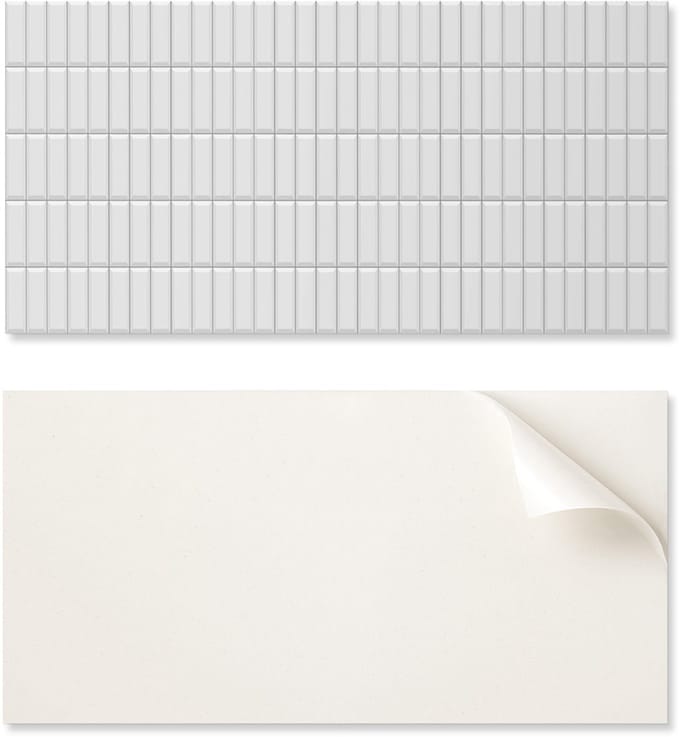 Zelfklevende vinyltegels, glad, rechthoekig mozaïek, 10x40x20 cm