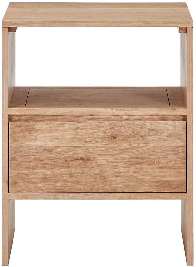 Vente-unique Wastafelmeubel van massief eikenhout - Licht natuurlijk - 60 cm - CAVIZO