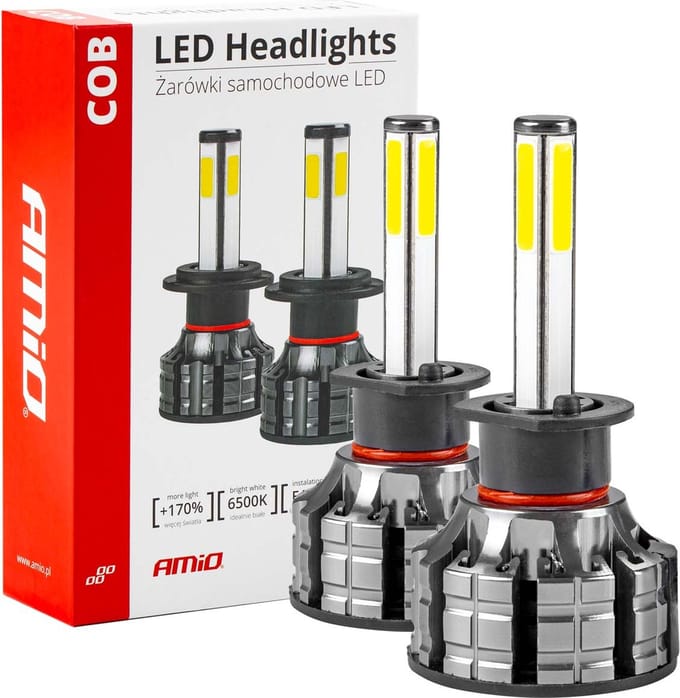 AMiO LED Koplampen COB-serie H1 Dimlichten Wit