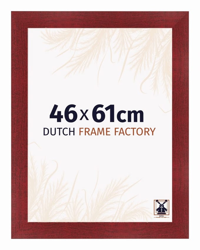 Fotolijst 46x61 cm - MDF - Wijnrood Geveegd - Praag