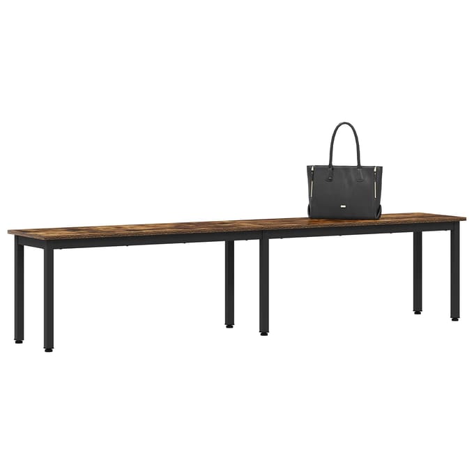 vidaXL - Bank - Rook - Eik - 200 - x - 35 - x - 45 - cm - Bewerkt - hout