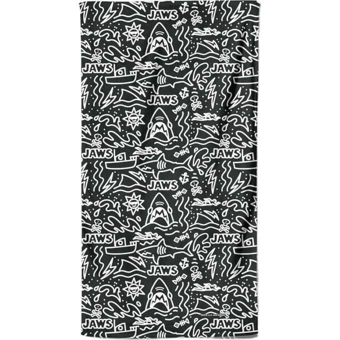 Jaws Doodle Pattern Beach Towel