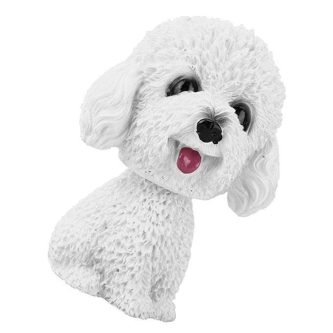 Simulatie Schudhoofd Hond Decoratie Bobblehead Speelgoed Auto Interieur Dashboard Ornament (Wit) white