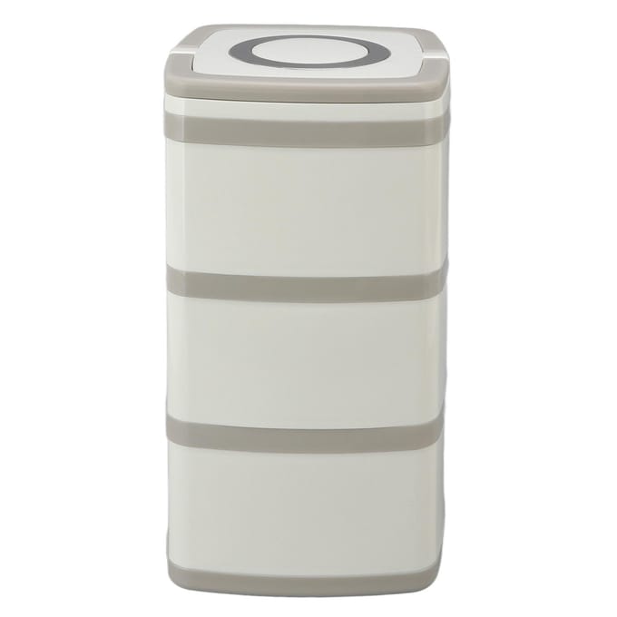 Draagbare Lunchbox Lekdicht Grote Capaciteit 304 Roestvrij Staal Vacuümisolatie Bento Lunchbox L gray