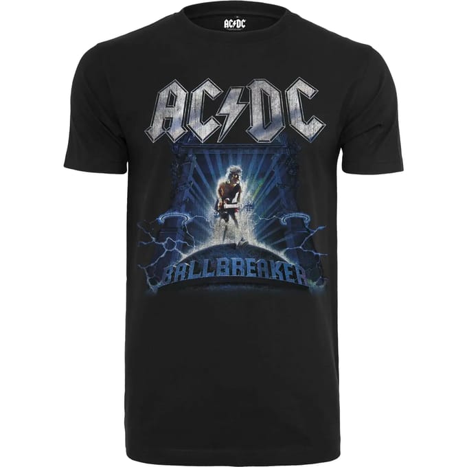 Urban Classics AC/DC - ACDC Ballbreaker Heren Tshirt - S - Zwart