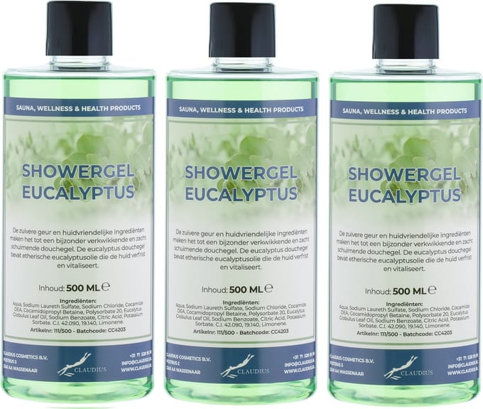 Douchegel Eucalyptus 500 ml - set van 3 stuks - Showergel