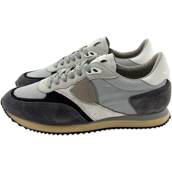 Philippe Model Blville Low Man Sneakers - Leer - Heren - Grijs - Maat 43