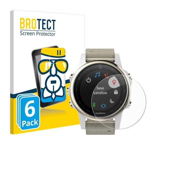 Screenprotector 6 Stuks voor Garmin Fenix 5S (42 mm) Beschermglas transparant