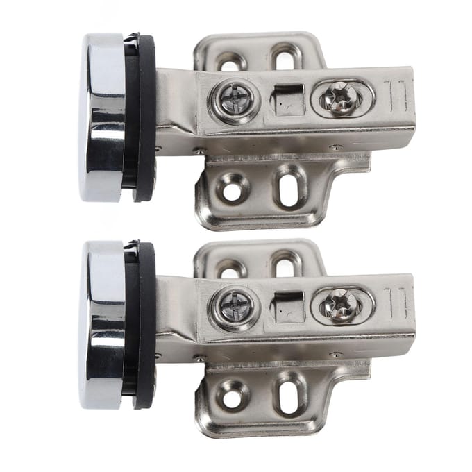 2Set Roestvrij Staal 201 Kast Glazen Deur Scharnier 35 Kom Glazen Deur Demping Buffer Scharnier Midden