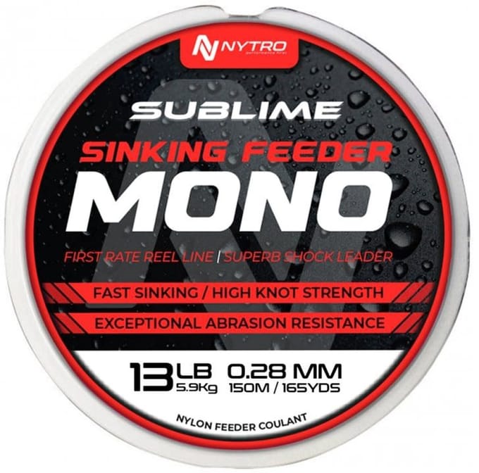 Nytro Sublime Sinking Feeder Mono 300m - Maat : 0.16mm