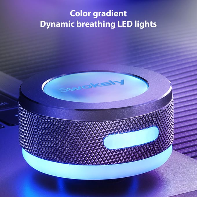 Swokely Botgeleiding Draadloze Speaker Draagbare en Compacte Mini Geluidsbox Stereo Basgeluid grijs