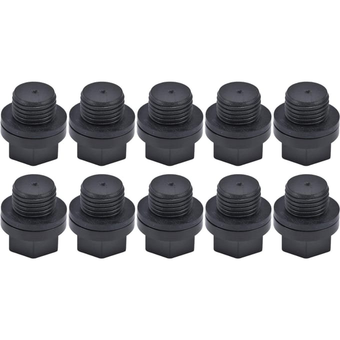 10 STUKS Afvoerstop Fijn Afgewerkt Eenvoudige Bediening Rubber Materiaal Klein Volume 1/4 inch Zwembad black