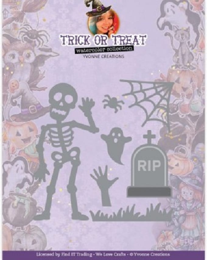 Dies - Yvonne Creations - Trick or Treat - Happy Skeleton