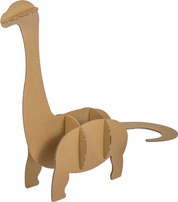 Kartonnen brontosaurus dinosaurus - Grote dino van 58 x 24 x 76 cm - Kartent