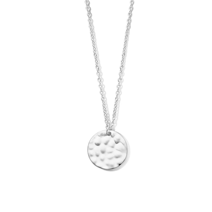 Collier Gehamerd 42 + 4 Cm Zilver Gerhodineerd