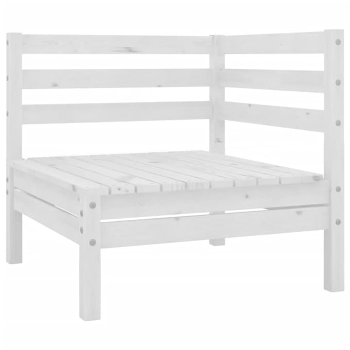 vidaXL - 8-delige - Loungeset - massief - grenenhout - wit