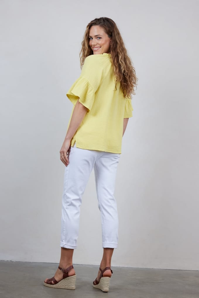 DIDI Blouse Ruby In Yellow Cream Taglia: 42 | Magliette intime Outlet | Donna | Bianco