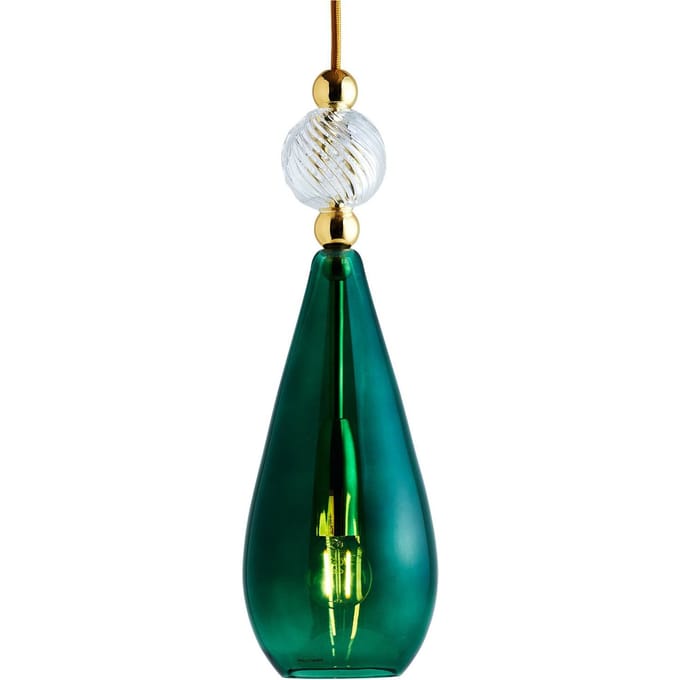 EBB & FLOW Smykke M goud klimopgroen kristal swirl