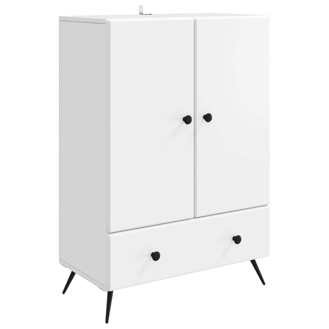 vidaXL - Dressoir - Wit - 66 - x - 34,5 - x - 95 - cm - Bewerkt - hout
