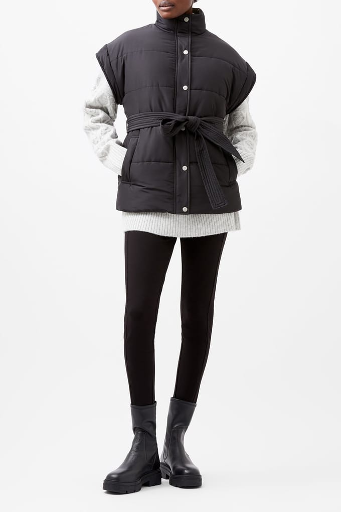 French Connection Auden Puffer Gilet Vest Blackout Größe: L | Gilets Outlet | Damen | Schwarz