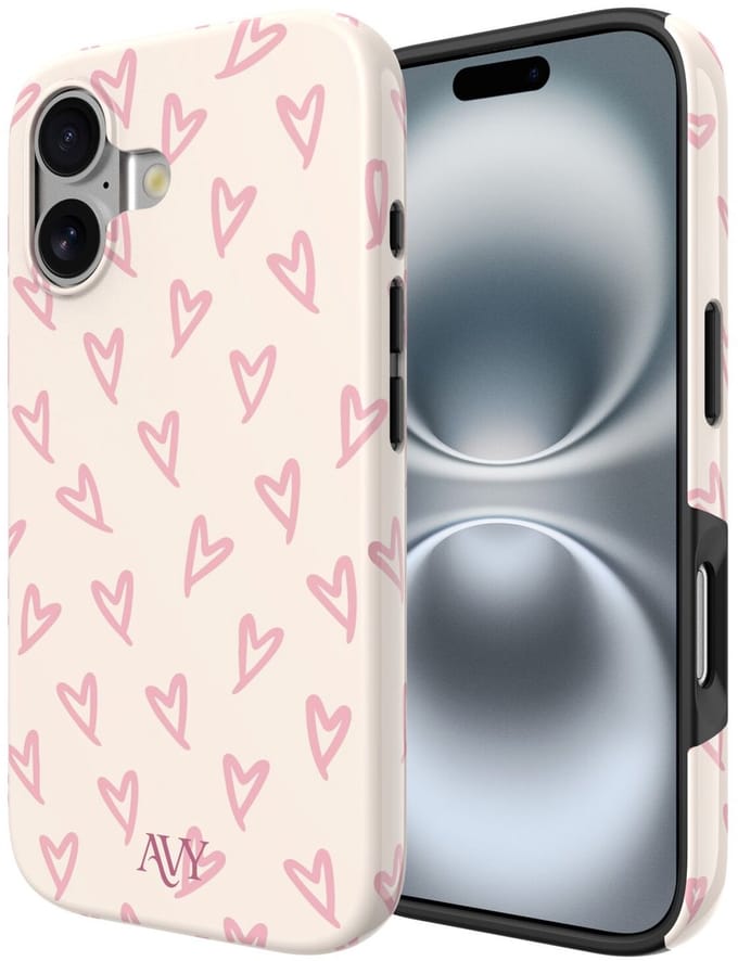 AVY Hard Shell Back Cover | geschikt voor Apple iPhone 16 | Cupid Blush | Compatibel met MagSafe & Qi2