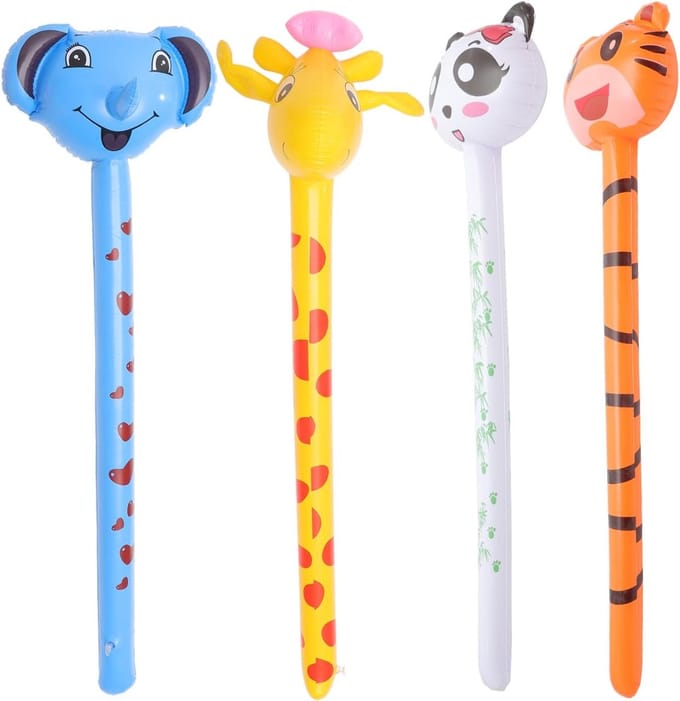 Solidchoice - Set van 4 Dierenthema Ballonnen voor Feesten