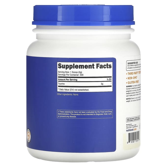 Taurine, Ongezoet, 1Kg(35,7 oz)