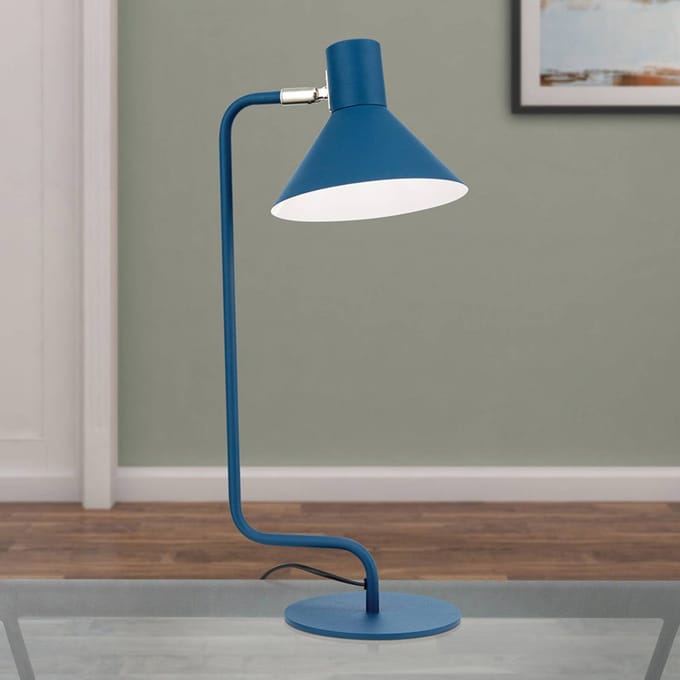 ORION Bureaulamp Viktoria kop instelbaar blauw