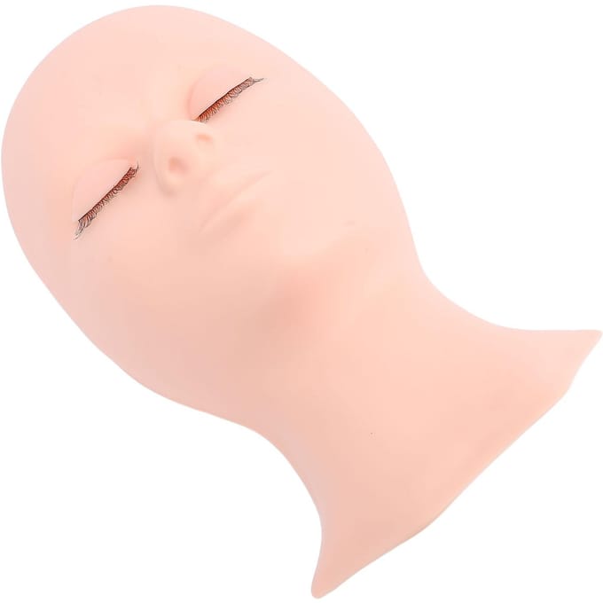 Wimper Mannequin Hoofd Silicone Vervanging Ooglid Wimper Oefenmodel Hoofd Enkelvoudig Ooglid beige