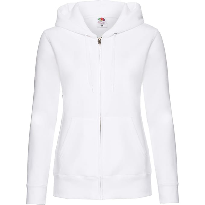 Fruit of the Loom Dames/Dames Premium Sweat Hoodie (Wit)