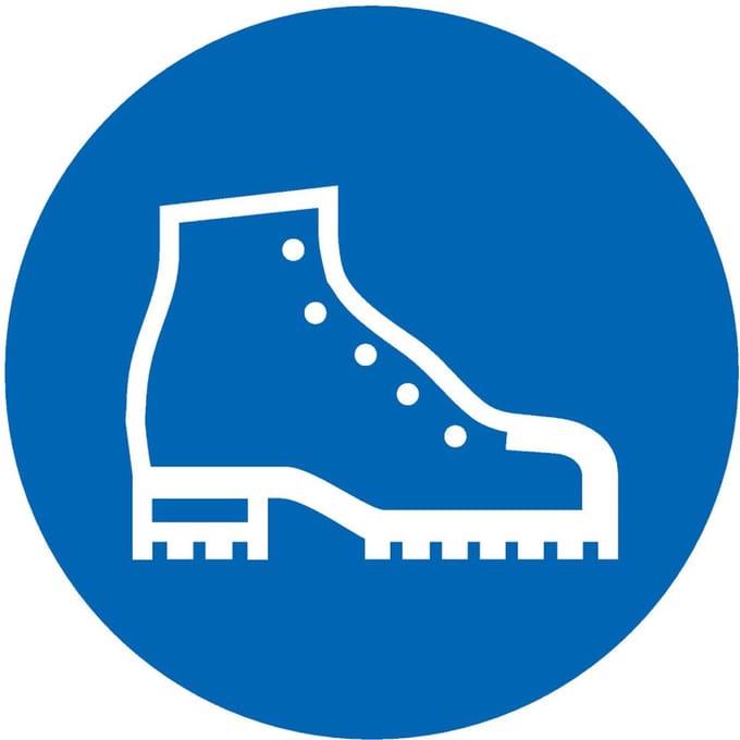 Schoenen dragen verplicht sticker 300 mm