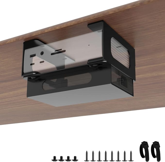 Houder voor CalDigit TS4/TS3 Plus Docking Station - Stevige en Verstelbare Bevestiging voor Efficiënte Werkruimtes