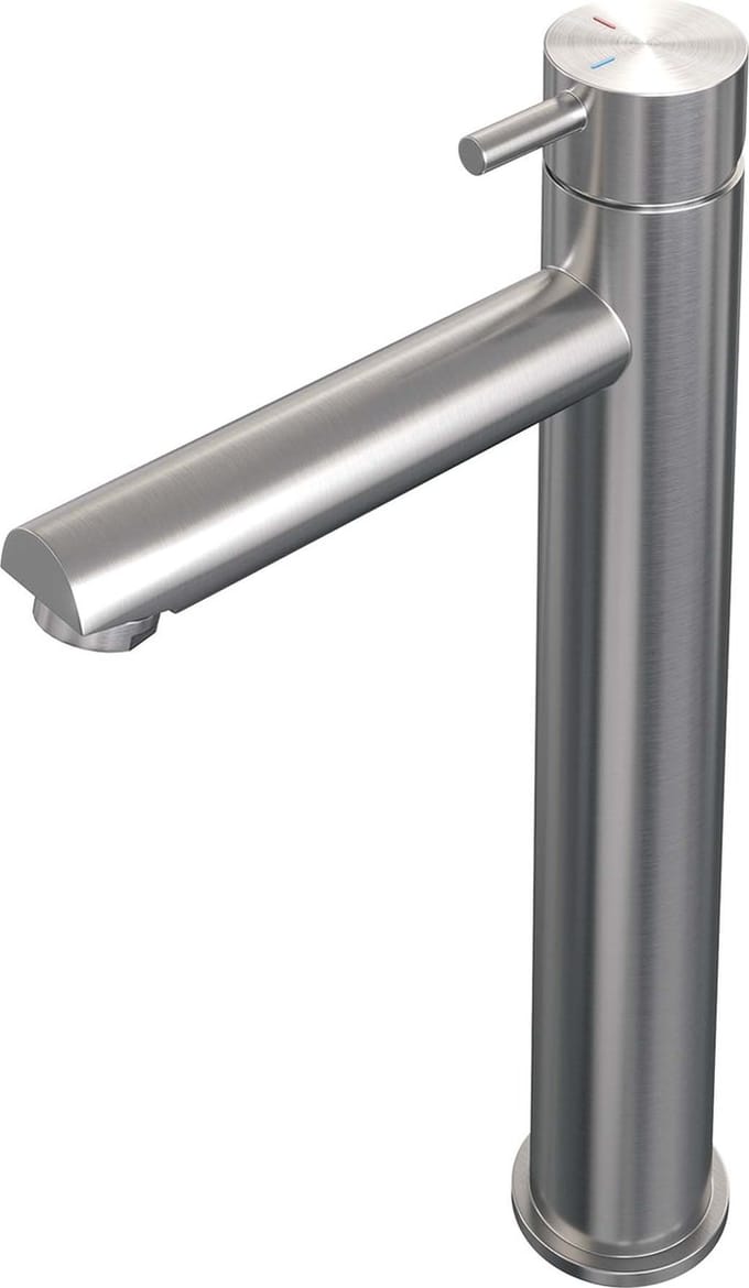 Brauer Brushed Edition wastafelkraan opbouw verhoogd met type HD5 greep ColdStart geborsteld nikkel PVD