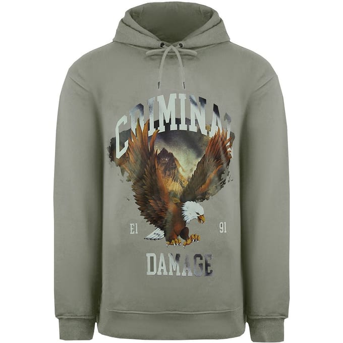 Criminal Damage Eagle Heren Grijs Hoodie