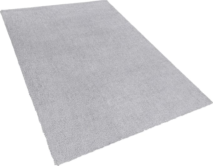DEMRE - Shaggy vloerkleed - Lichtgrijs - 140 x 200 cm - Polyester