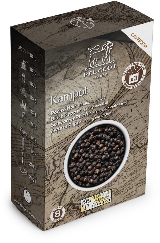 Peugeot Kampot Zwarte Peper Zakjes - 3x20 G