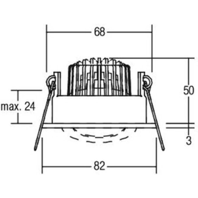 Brumberg 33353643 33353643 LED-inbouwlamp LED Zonder 6 W Titaan