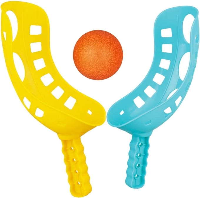 Balspel met schep - Werpspel set - Buiten spelen - Duurzame materialen - 28.9 x 10 x 8.9 cm